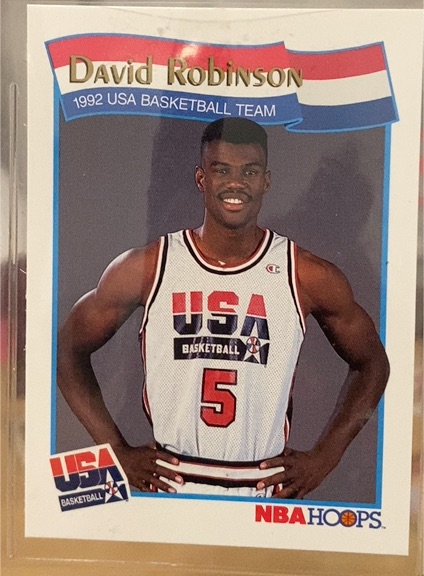 1991 NBA Hoops #59 David Robinson 1992 USA Basketball Team — front