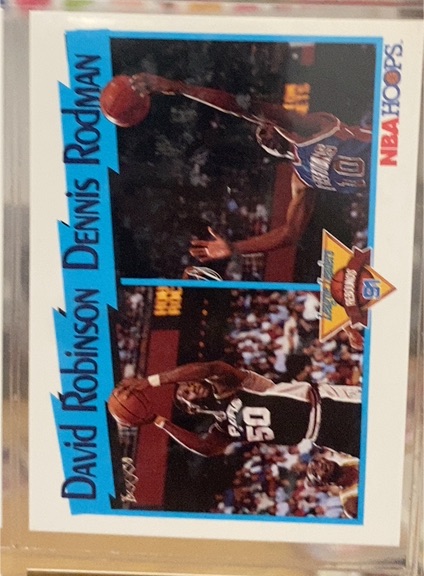 1991 NBA Hoops #311 David Robinson / Dennis Rodman League Leaders — front