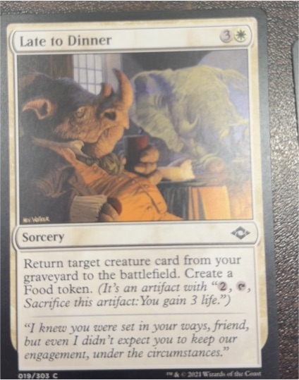 2021 Magic: The Gathering Modern Horizons 2 #019 Late to Dinner — front
