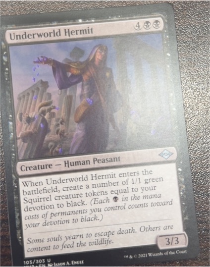 2021 Magic: The Gathering #105 Underworld Hermit — front