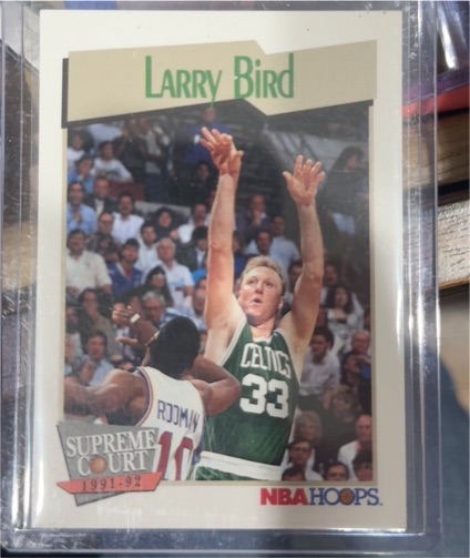 1991-92 NBA Hoops Supreme Court #451 Larry Bird — front