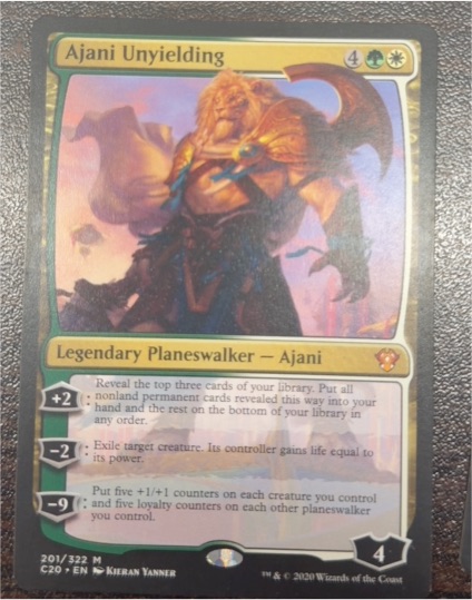 2020 Magic: The Gathering #201 Ajani Unyielding — front