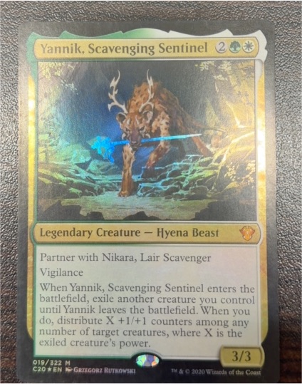 2020 Magic: The Gathering Commander 2020 #019 Yannik, Scavenging Sentinel — front