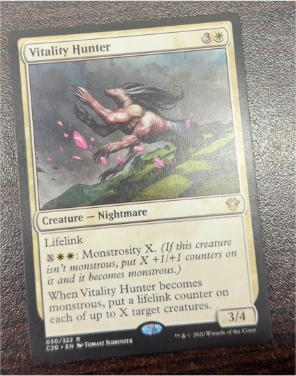 2020 Magic: The Gathering Commander 2020 #30 Vitality Hunter — front