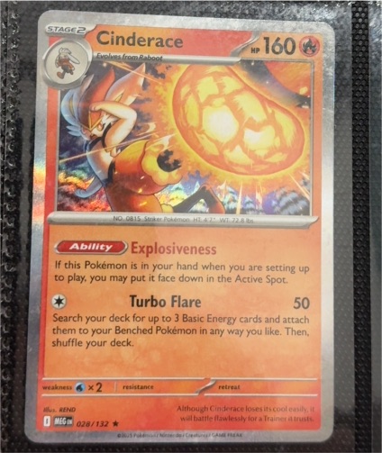 2025 Pokémon #028/132 Cinderace — front