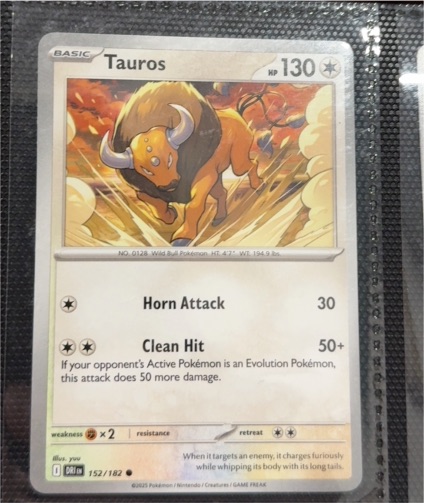 2025 Pokemon SV10: Destined Rivals #152 Tauros — front