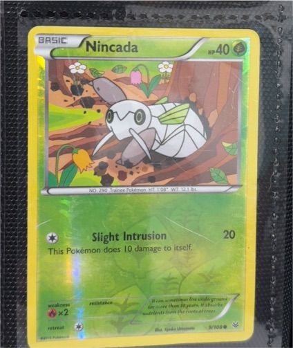 2015 Pokémon XY Roaring Skies #9 Nincada — front