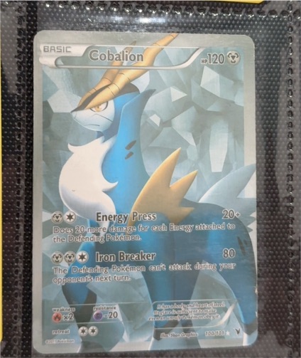 2011 Pokémon Noble Victories #100 Cobalion Full Art — front