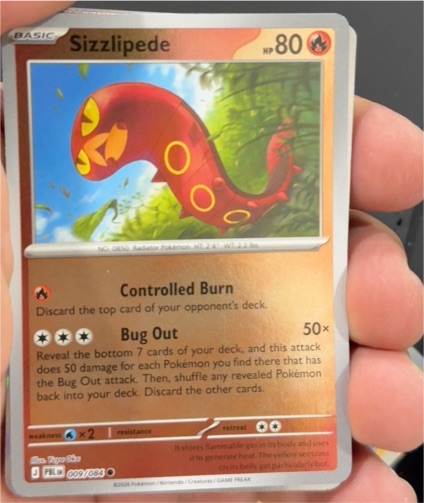 2026 Pokémon #009 Sizzlipede — front