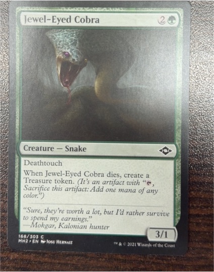 2021 Magic: The Gathering #168 Jewel-Eyed Cobra — front