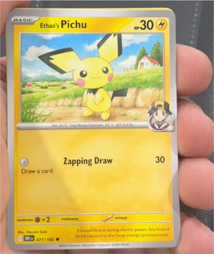 2023 Pokémon SV10: Destined Rivals #071 Ethan's Pichu — front