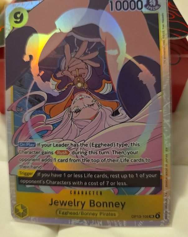 Jewelry Bonney OP13-108 SR Carrying on His Will - ONE PIECE ENGLISH — front