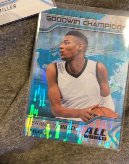 2023 Upper Deck Goodwin Champions #AW-12 Brandon Miller All World Aqua — front