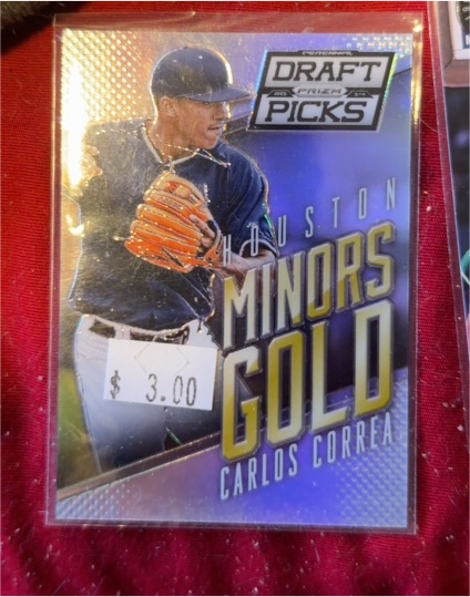 2014 Panini Prizm Perennial Draft Picks Minors Gold #28 Carlos Correa — front