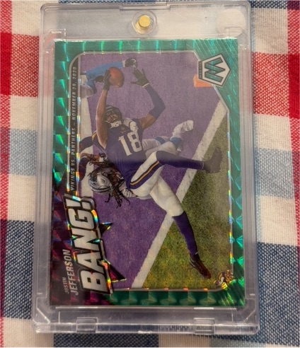 2021 Panini Mosaic Bang! #B-12 Justin Jefferson — front
