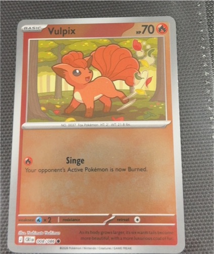 2026 Pokémon Chaos Rising #008 Vulpix — front