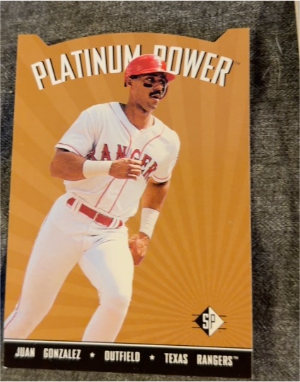 1995 Upper Deck SP Platinum Power #PP11 Juan Gonzalez — front
