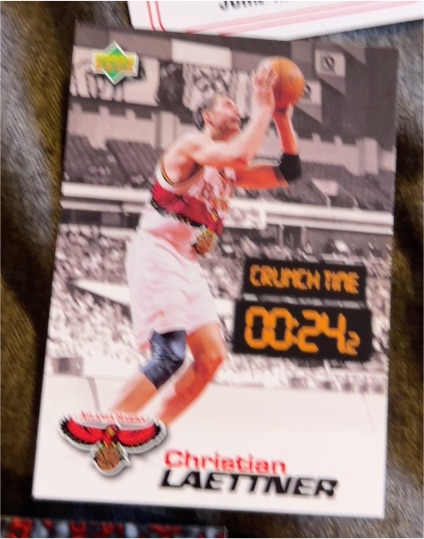1997 Upper Deck Nestle Crunch Time #CT12 Christian Laettner Atlanta Hawks — front