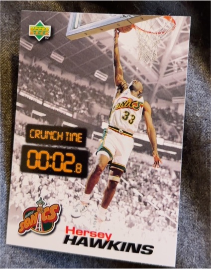1997 Upper Deck Nestle Crunch Time #CT35 Hersey Hawkins — front