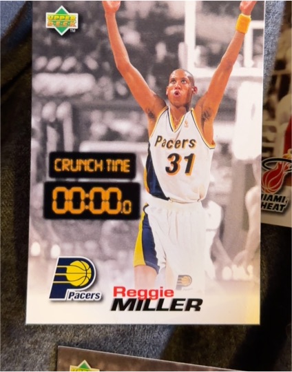 1997 Upper Deck Nestle Crunch Time #CT29 Reggie Miller — front