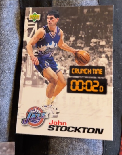 1997-98 Upper Deck Nestle Slam Dunk Crunch Time #CT19 John Stockton — front