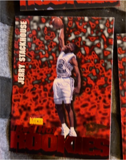1995 Signature Rookies Fame and Fortune Red Hot Rookies #R2 Jerry Stackhouse — front