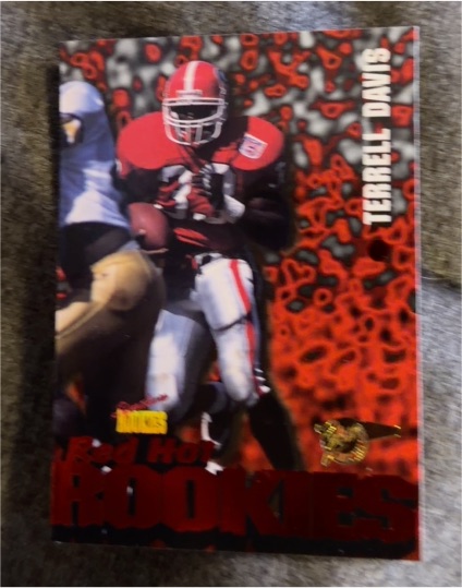 1995 Signature Rookies Red Hot Rookies #R3 Terrell Davis — front