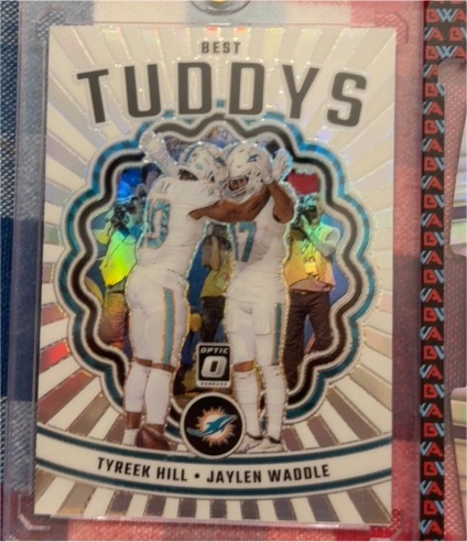 2023 Panini Donruss Optic #BT-TJ Tyreek Hill Jaylen Waddle Best Tuddys — front