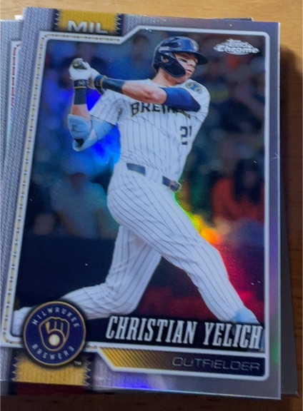 2026 Topps Chrome #15 Christian Yelich — front