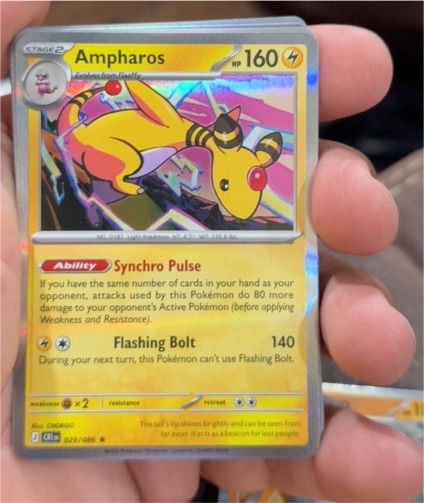 2016 Pokémon Chaos Rising #29 Ampharos — front