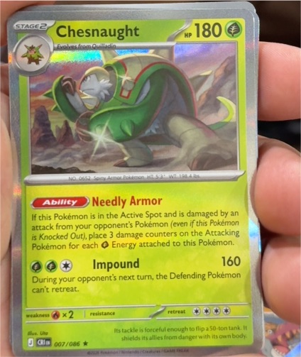 Chesnaught 007/086 Crown Zenith Holo Rare Stage 2 ENG 180 HP — front