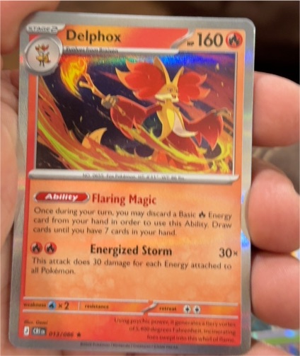 Delphox 13/106 XY Holo Rare 160 HP Stage 2 Pokemon TCG — front