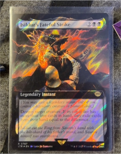 2023 MTG Lord of the Rings #767 Isildur's Fateful Strike — front