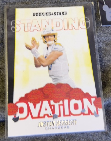 2021 Panini Rookies & Stars #SO-9 Justin Herbert Standing Ovation — front