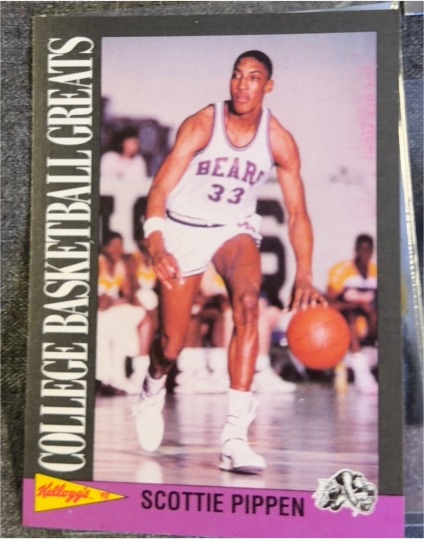 1992 Kellogg's College Basketball Greats #17 Scottie Pippen — front