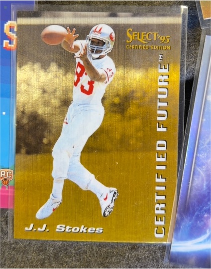 1995 Select Certified #6 J.J. Stokes Certified Future — front