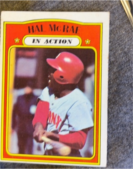 1972 Topps #292 Hal McRae In Action — front