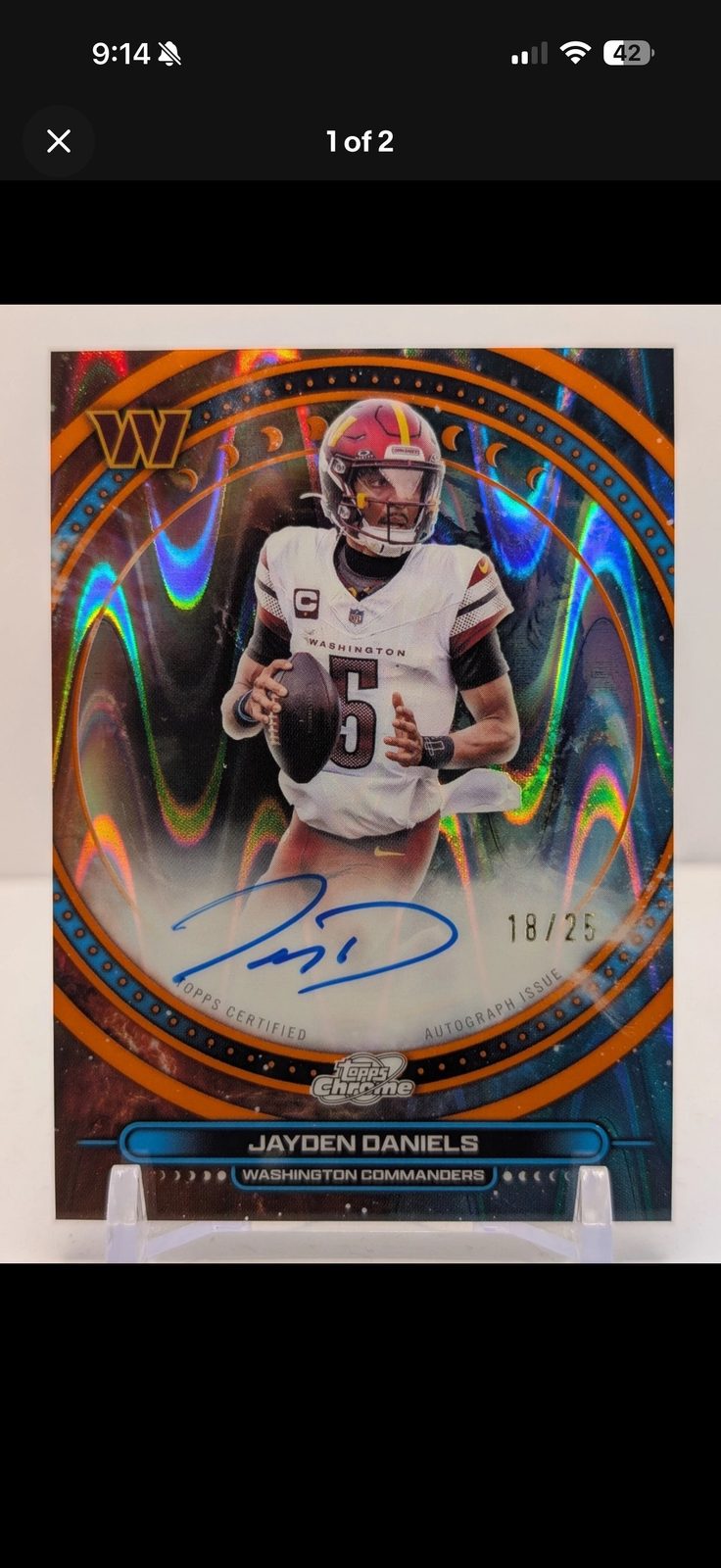 2025 Topps Chrome Cosmic Equinox #EQA-JD Jayden Daniels — front