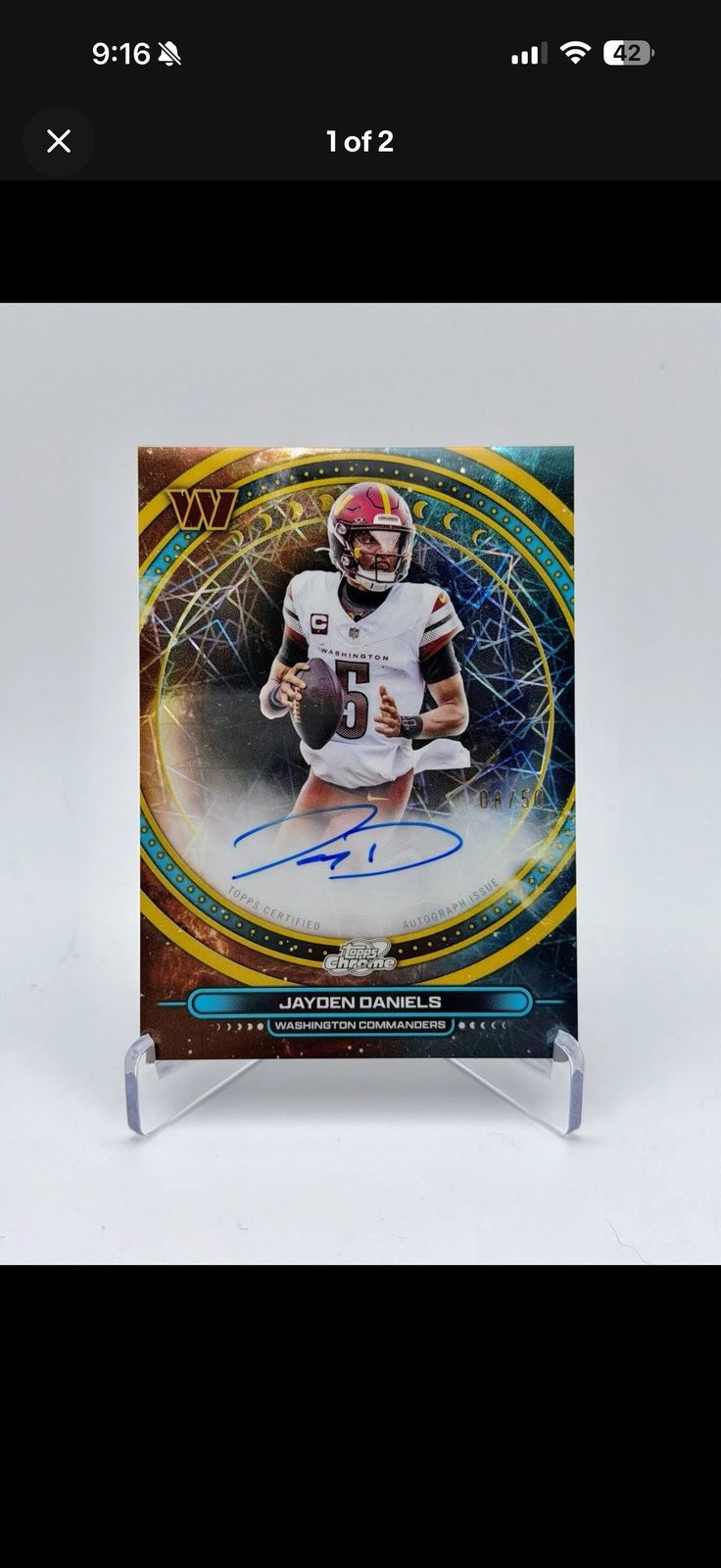 2024 Topps Chrome Cosmic #EQA-JD Jayden Daniels — front