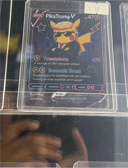 2024 The Pokémon Company PikaTrump V Fan Art Card — front