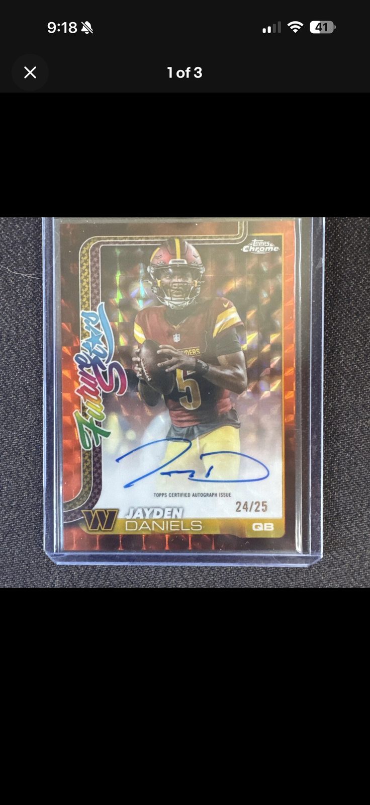 2025 Topps Chrome #24/25 Jayden Daniels — front