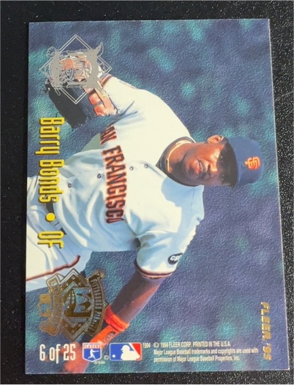 1995 Fleer All-Stars #6 Barry Bonds — front