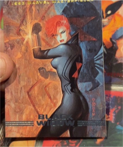 1993 SkyBox Marvel Masterpieces #67 Black Widow — front