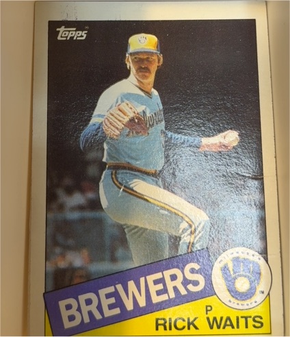1985 Topps #59 Rick Waits Milwaukee Brewers — front