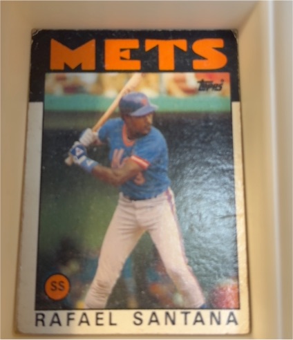1986 Topps #587 Rafael Santana New York Mets — front