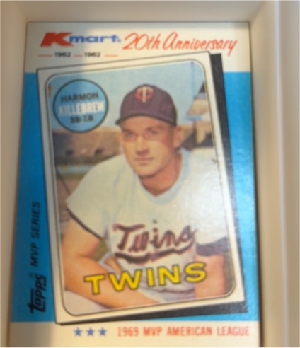 1982 Topps Kmart MVP Series #15 Harmon Killebrew — front