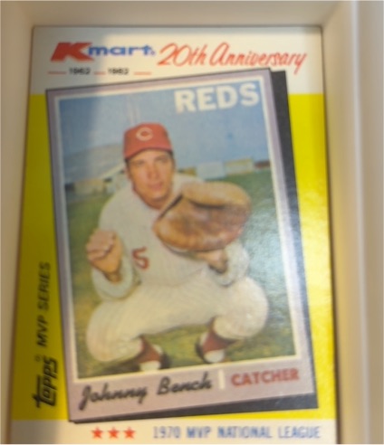 1982 Topps Kmart MVP Series #18 Johnny Bench — front