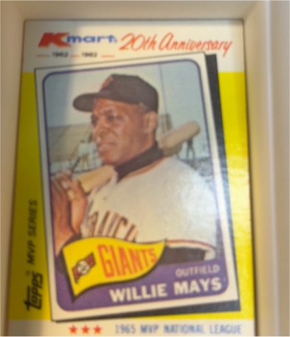 1982 Topps Kmart MVP Series #8 Willie Mays — front