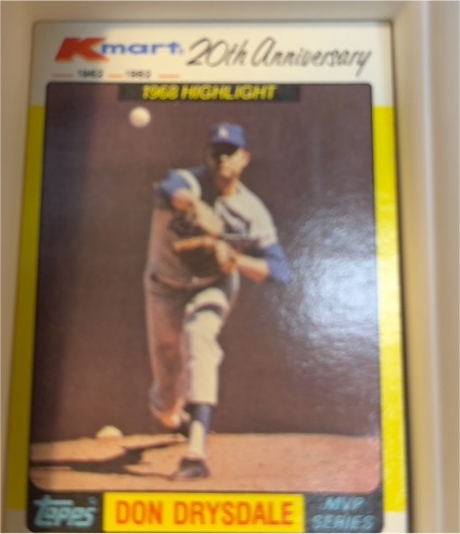 1982 Topps Kmart MVP Series #42 Don Drysdale — front