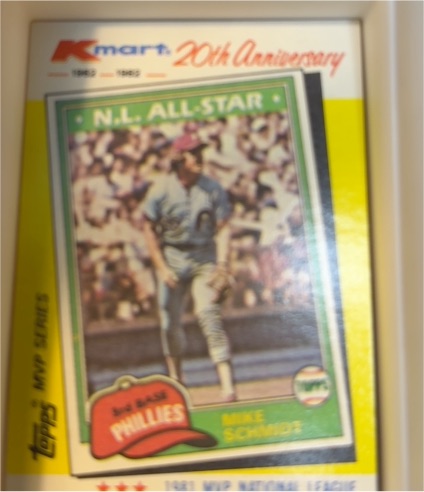 1982 Topps Kmart 20th Anniversary MVP Series #41 Mike Schmidt — front